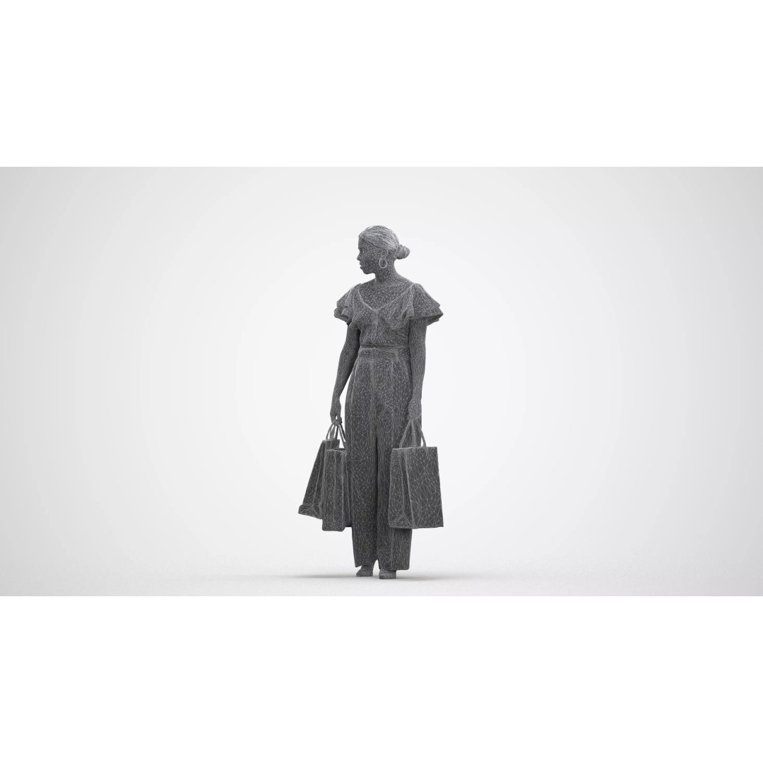 5 Character 3D Model Set – Diverse Shoppers for Retail, FBX/OBJ - View 12