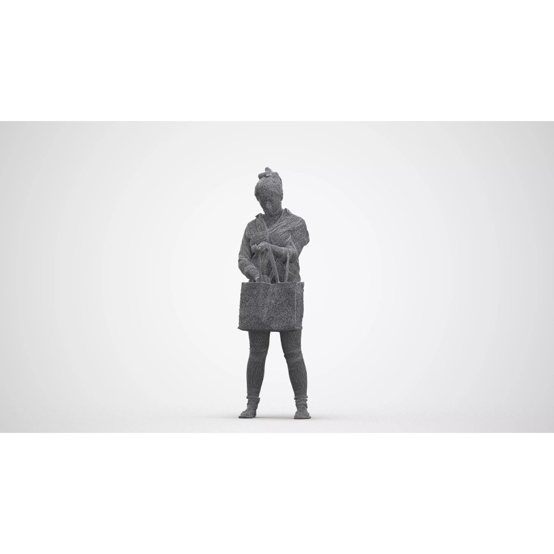 5 Character 3D Model Set – Diverse Shoppers for Retail, FBX/OBJ - View 6