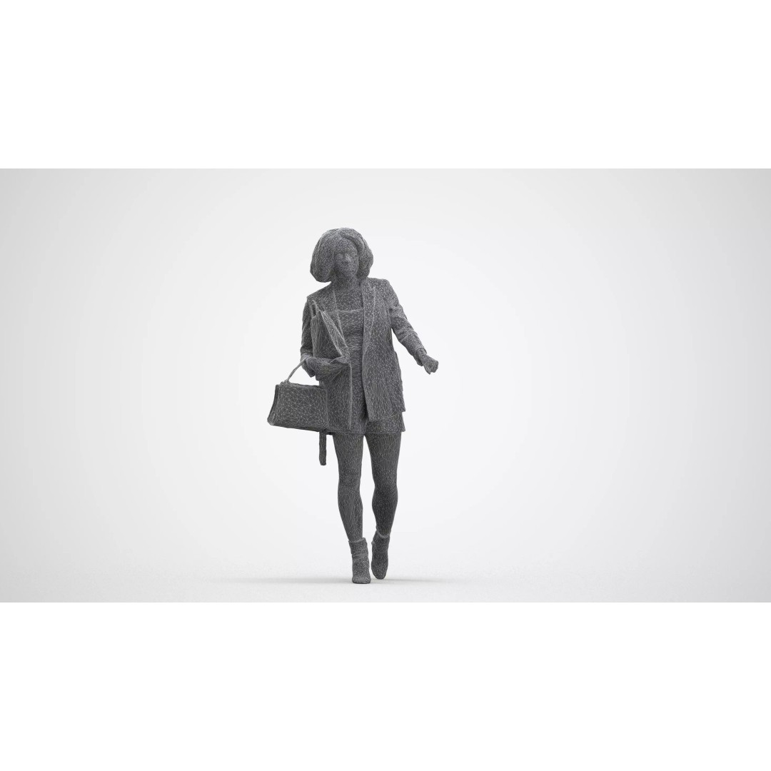 5 Character 3D Model Set – Diverse Shoppers for Retail, FBX/OBJ - View 9
