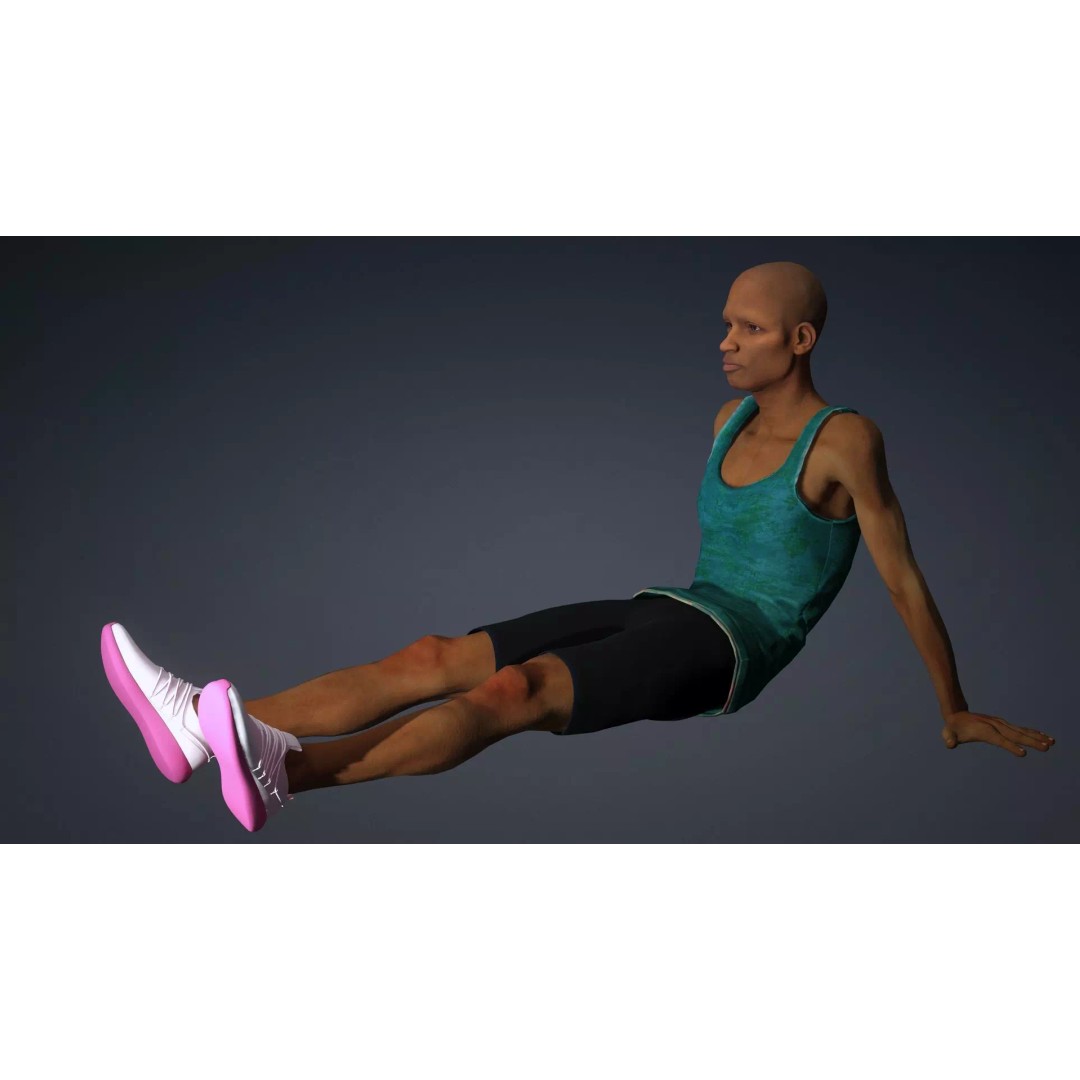 CasualM012 3D Model – Low Poly Rigged Character, FBX - View 12
