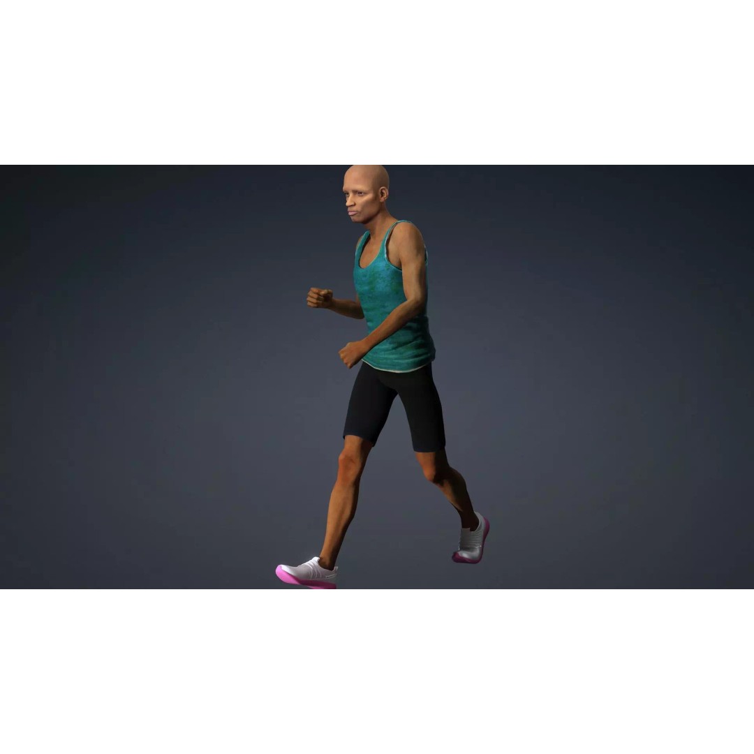 CasualM012 3D Model – Low Poly Rigged Character, FBX - View 14
