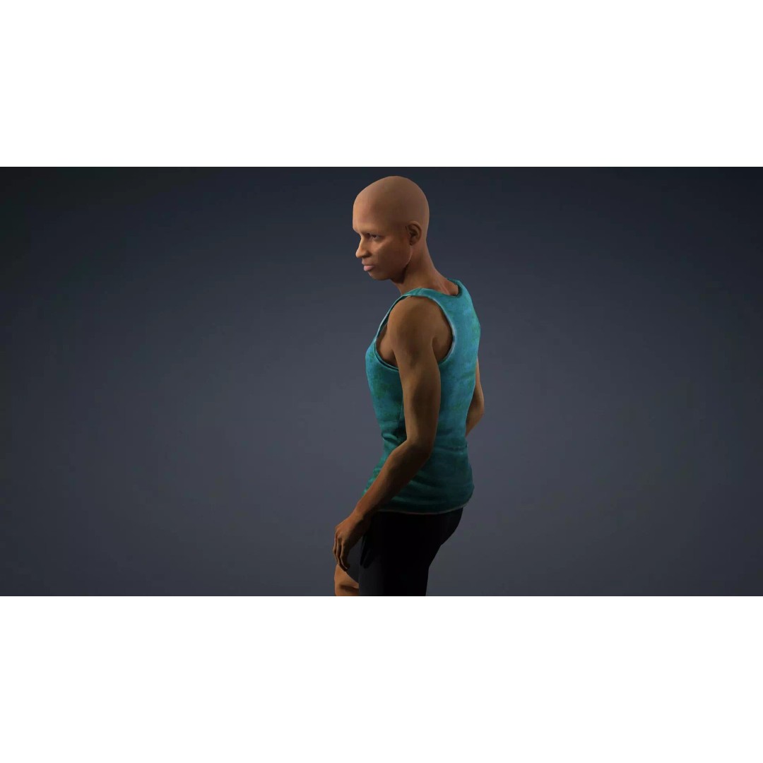 CasualM012 3D Model – Low Poly Rigged Character, FBX - View 16