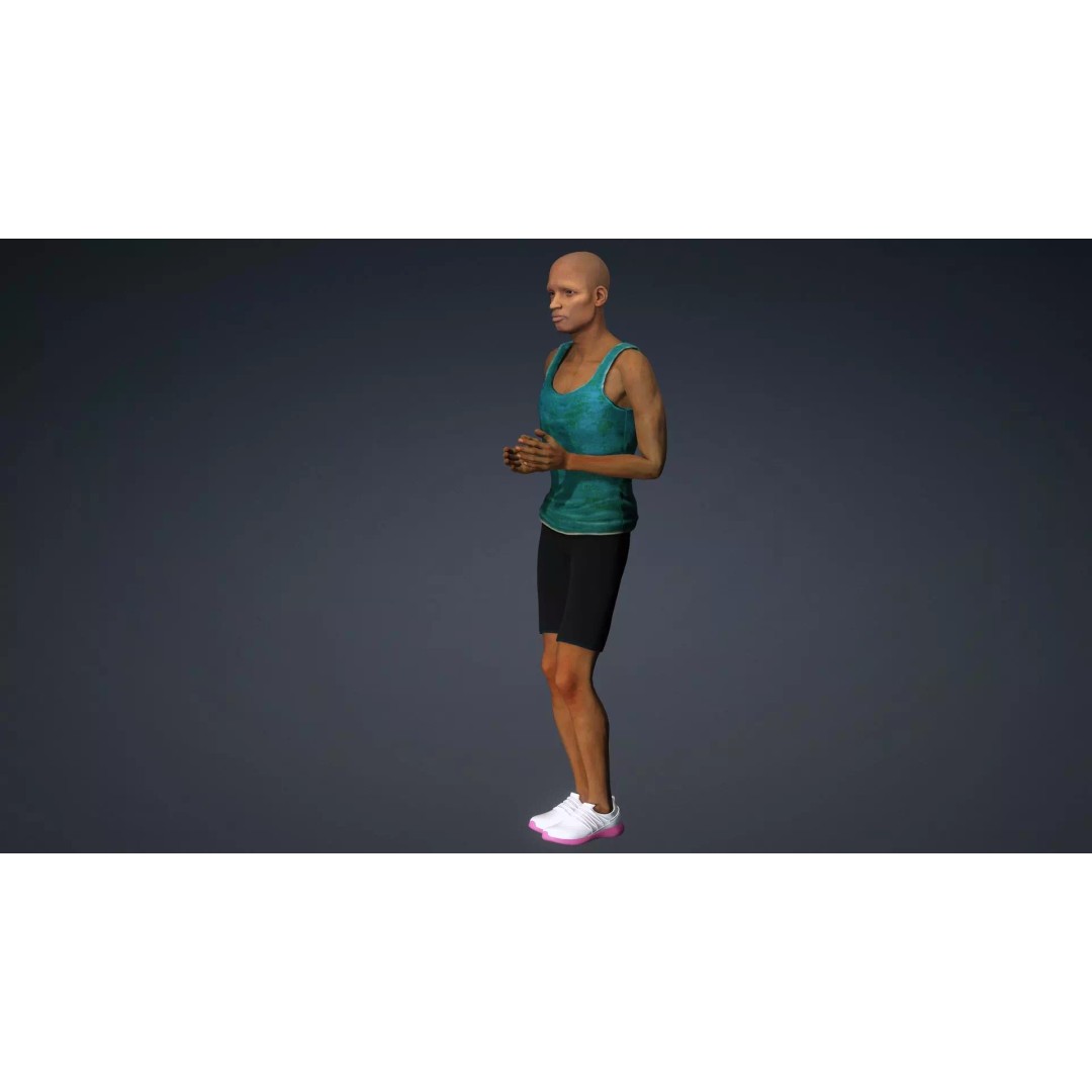 CasualM012 3D Model – Low Poly Rigged Character, FBX - View 17