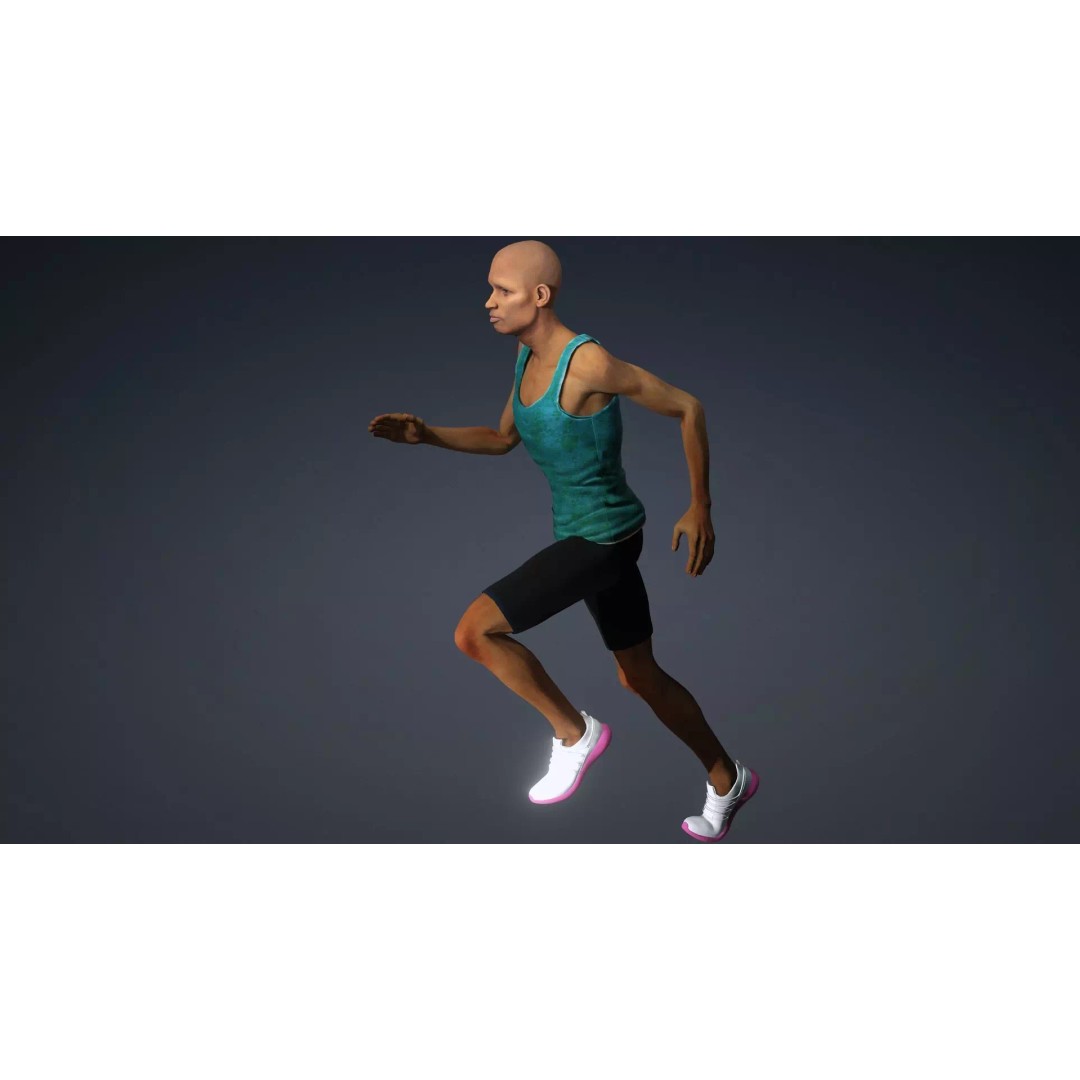 CasualM012 3D Model – Low Poly Rigged Character, FBX - View 2