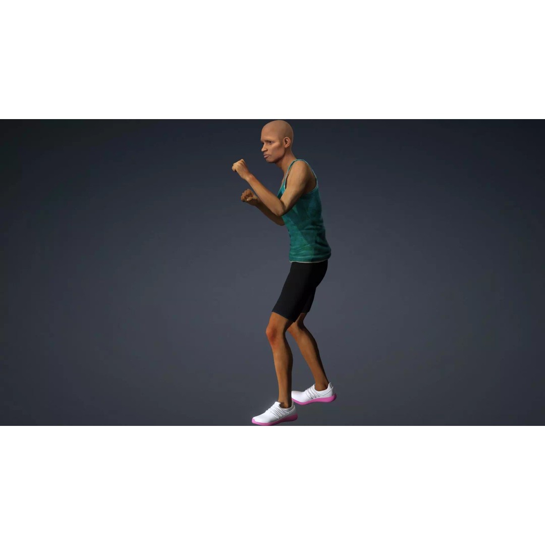 CasualM012 3D Model – Low Poly Rigged Character, FBX - View 3