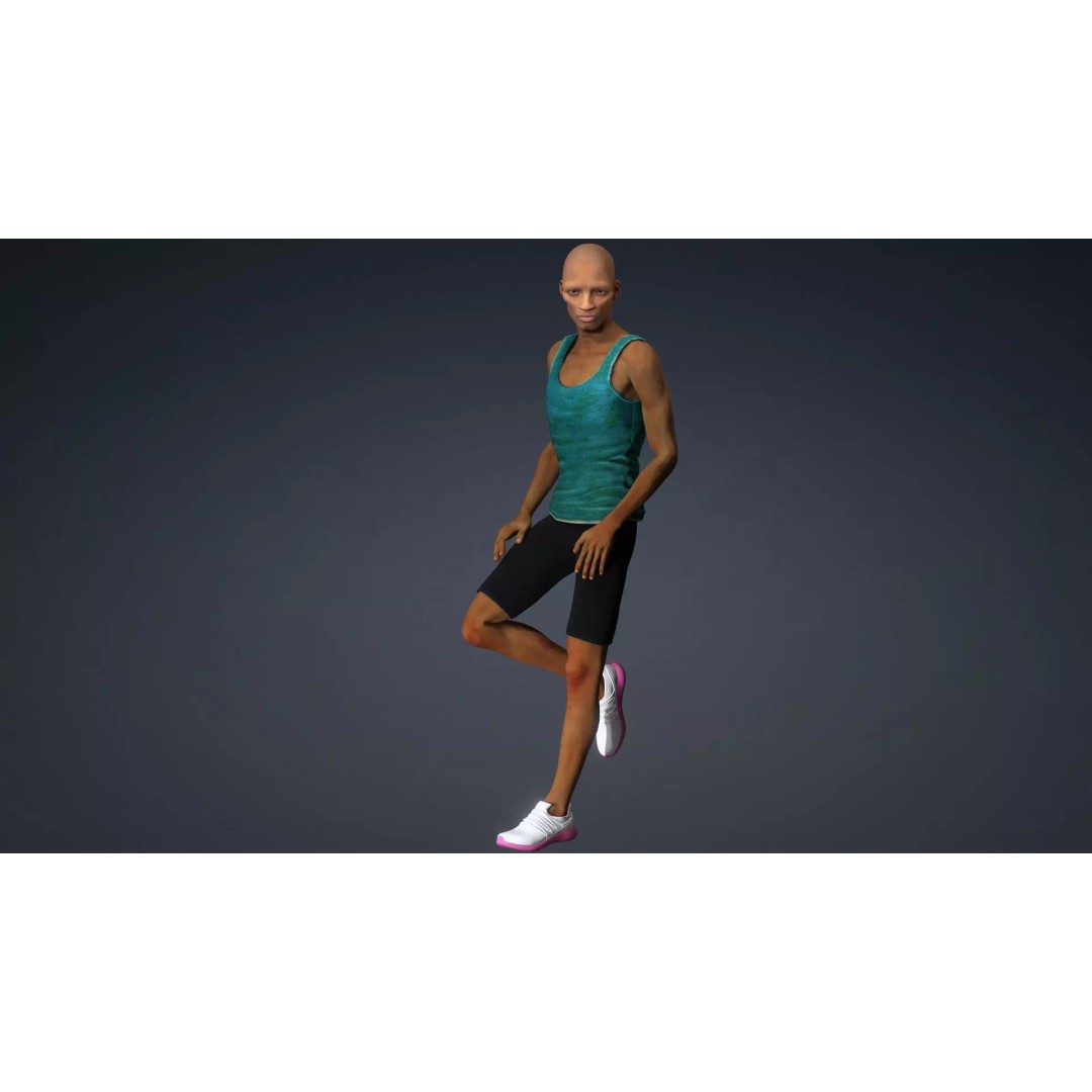 CasualM012 3D Model – Low Poly Rigged Character, FBX - View 4