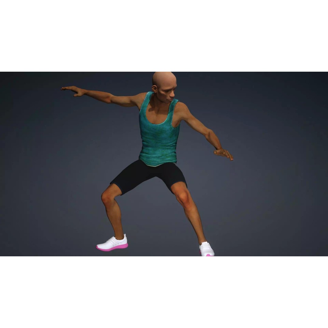 CasualM012 3D Model – Low Poly Rigged Character, FBX - View 6
