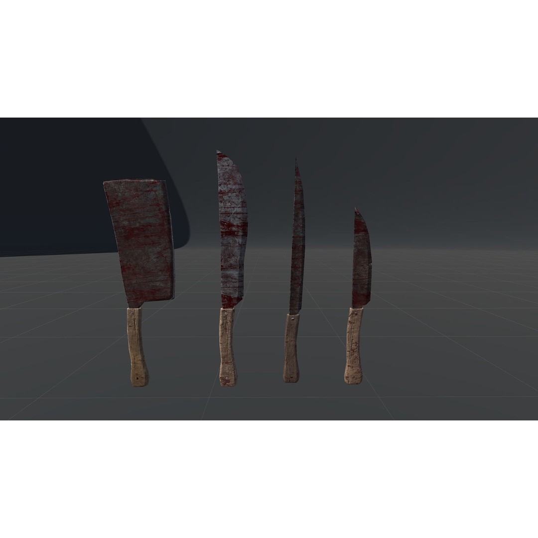 Butcher Man 3D Model – Low Poly Rigged Character for Games - View 23