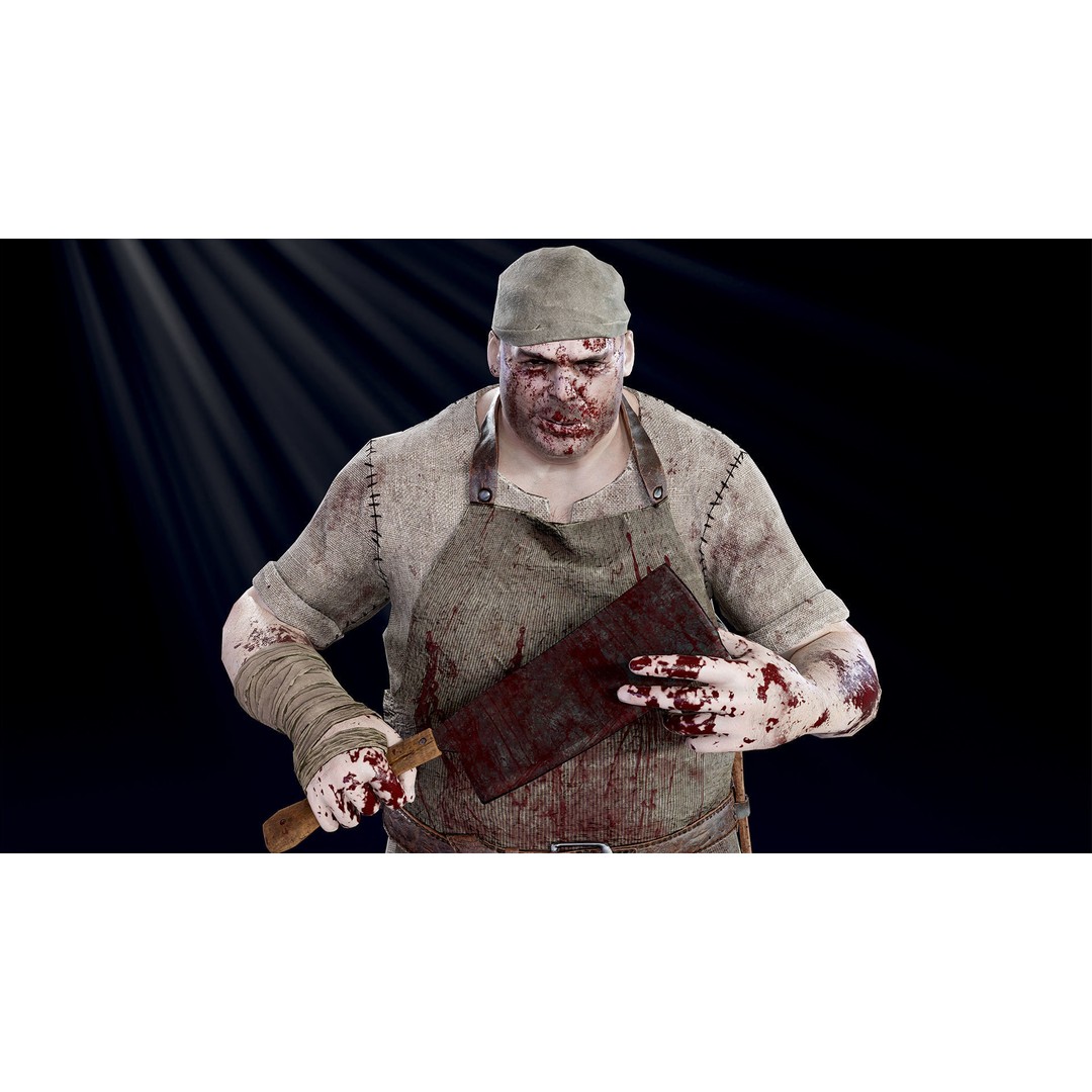 Butcher Man 3D Model – Low Poly Rigged Character for Games - View 5