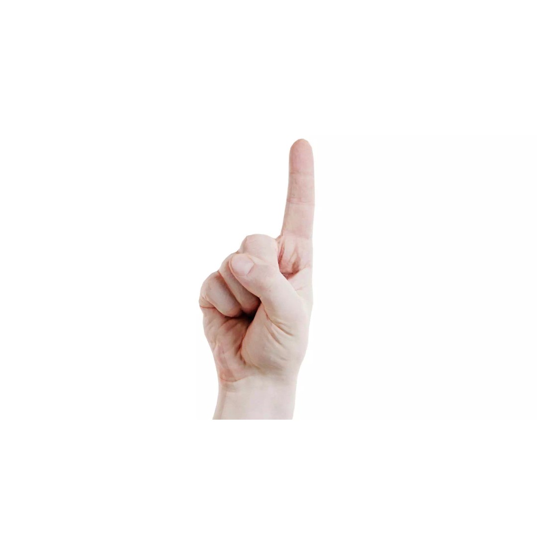 Male Hand 3D Model – Low Poly Pointing Finger, FBX, Blender - View 2