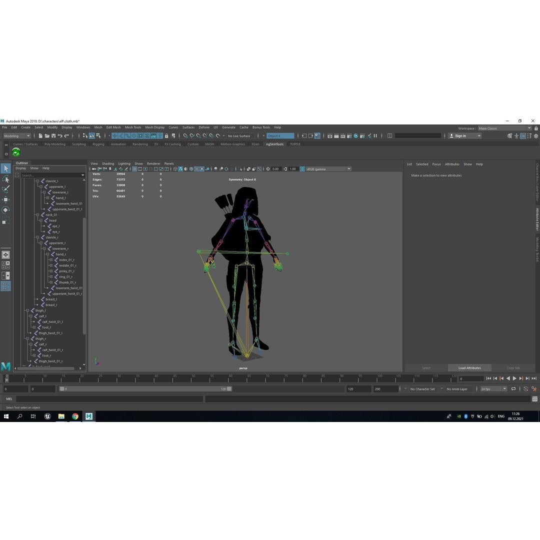 Archer Girl 3D Model – Low Poly Game Ready Character, FBX - View 36