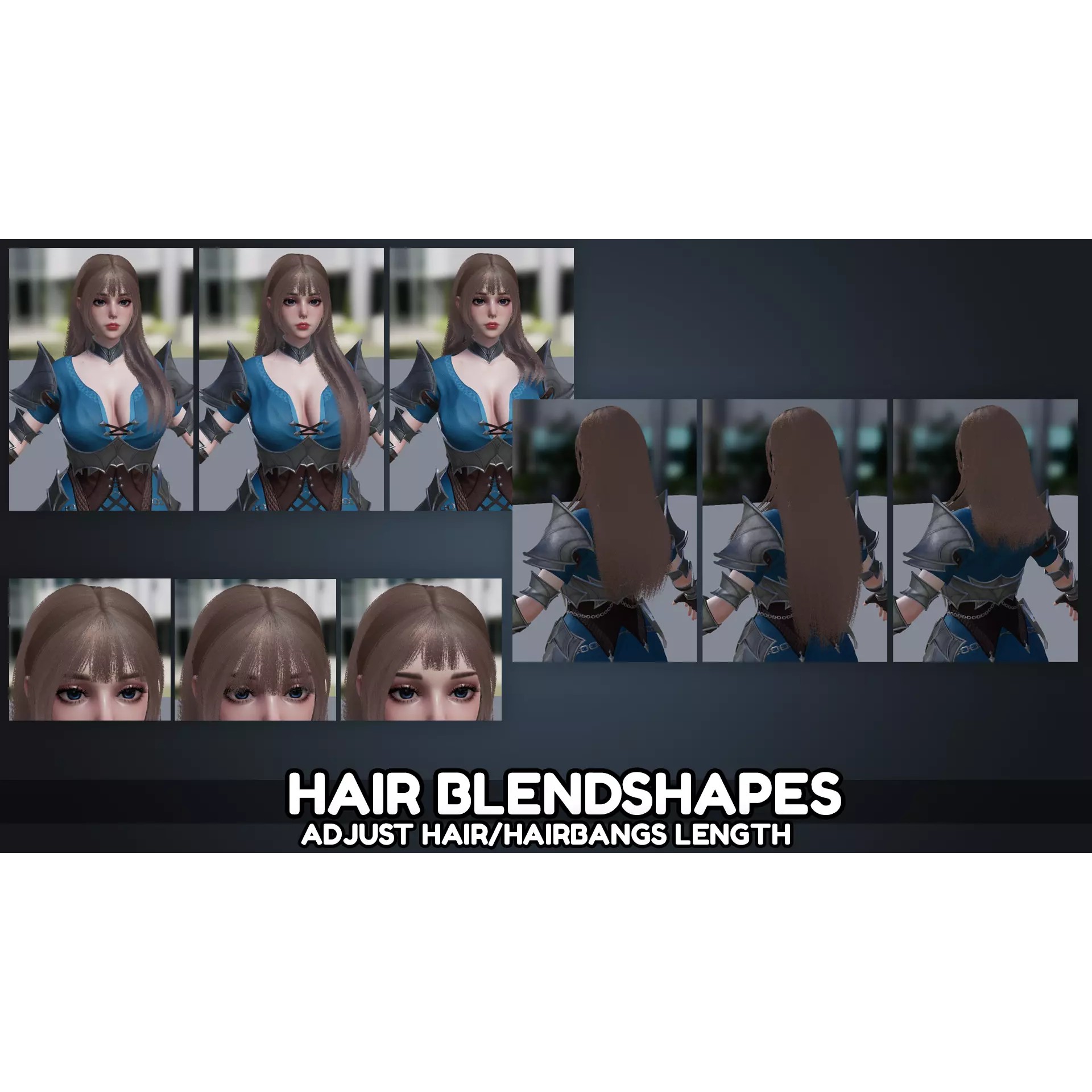 Knight Girl Elaine - Low-Poly Game-Ready 3D Model - View 12