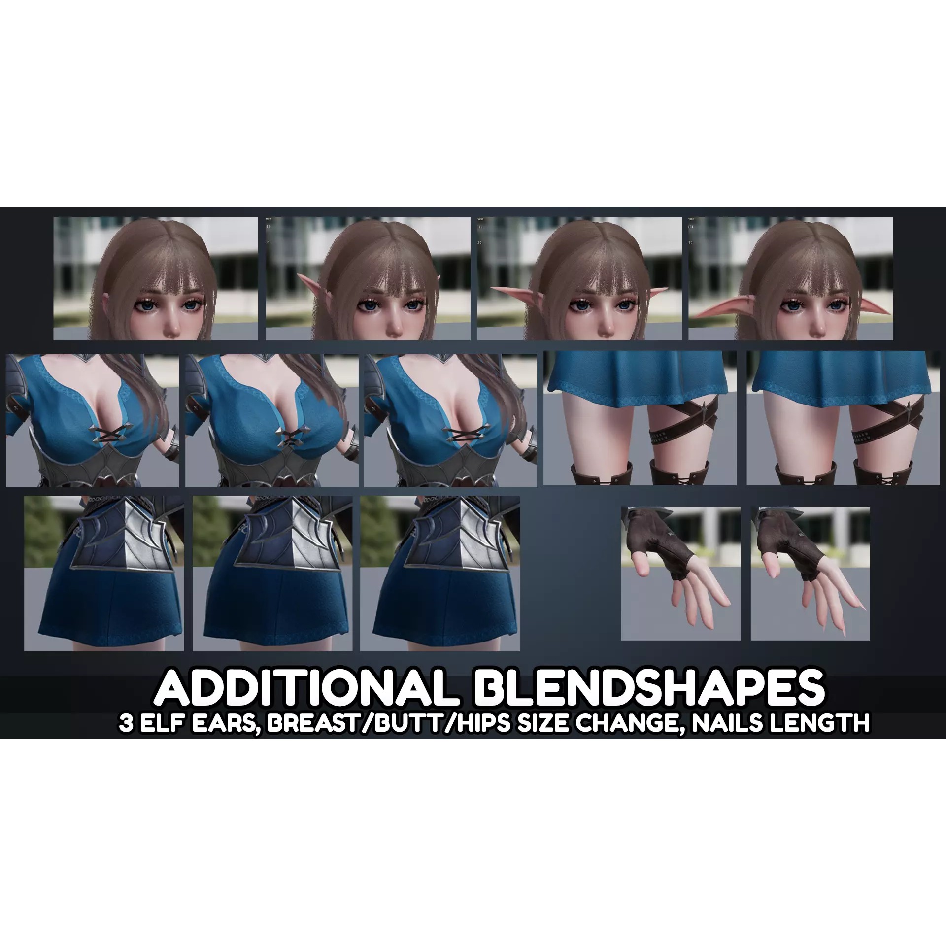Knight Girl Elaine - Low-Poly Game-Ready 3D Model - View 13