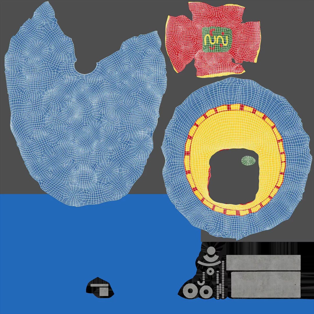 Half-Shell HIV Virus Structure 3D Model – PBR Textured Educational Asset, FBX - View 12