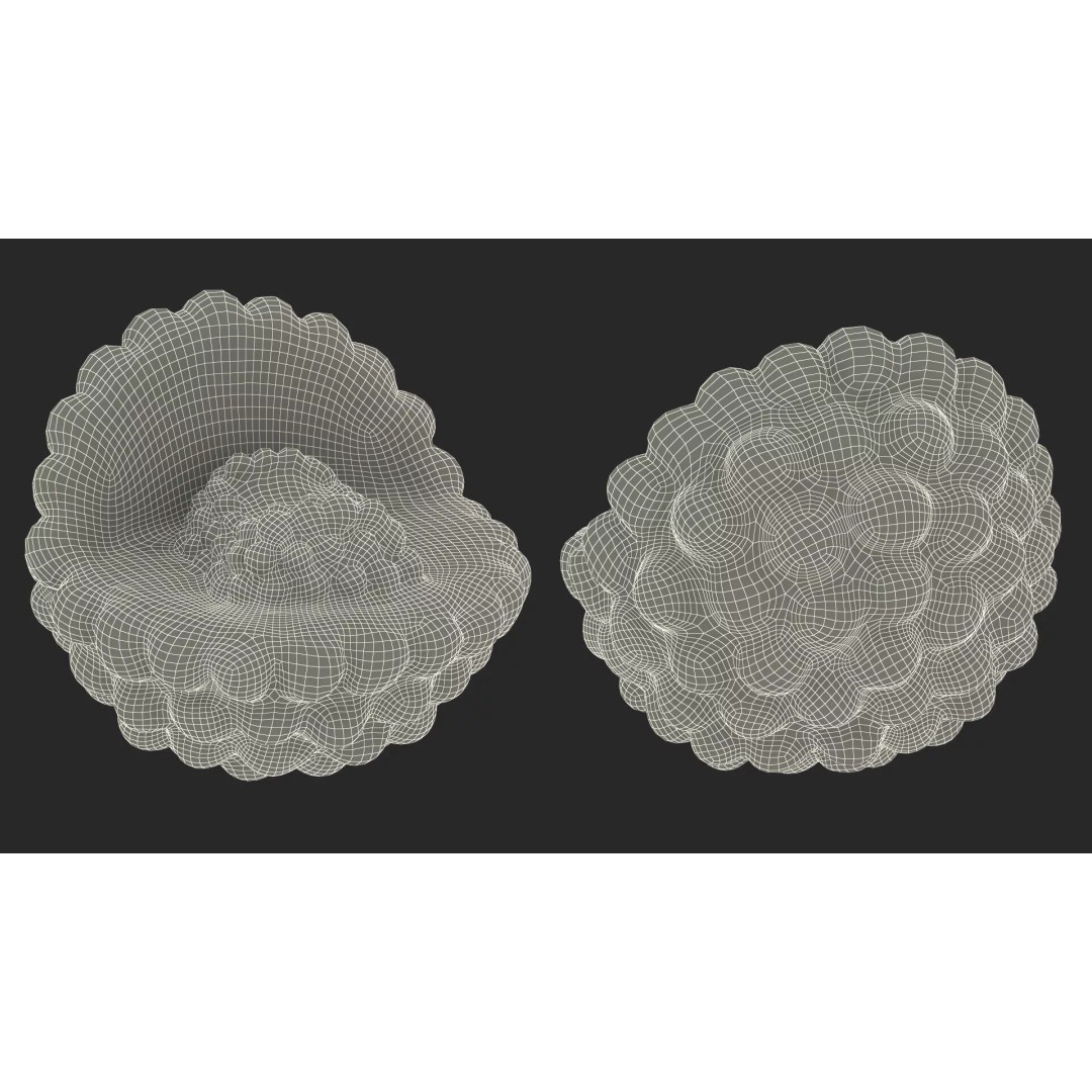 Half-Shell HIV Virus Structure 3D Model – PBR Textured Educational Asset, FBX - View 15