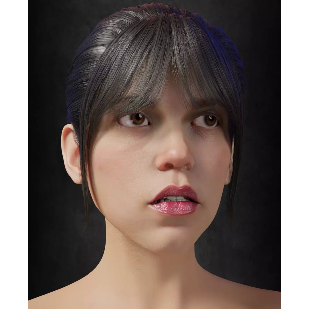 Wednesday Addams 3D Model – High Details Rigged Character, PBR 8K - View 15