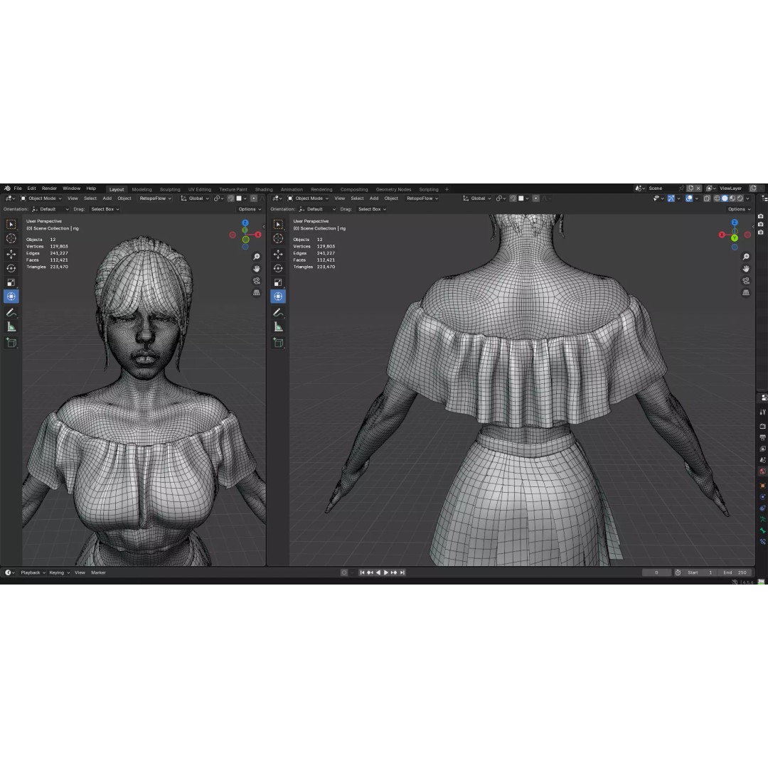 Wednesday Addams 3D Model – High Details Rigged Character, PBR 8K - View 25