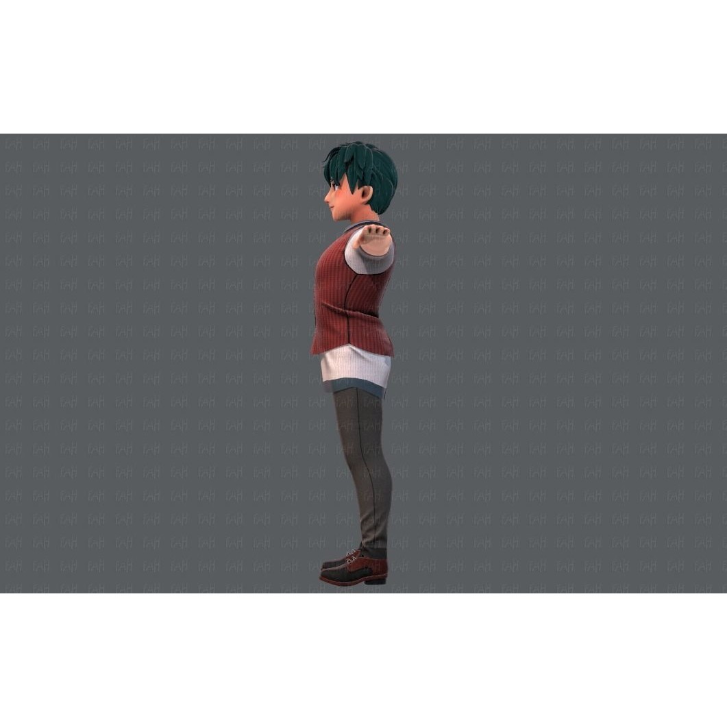 Base ManV06 Cartoon Character 3D Model – Low Poly, Game Ready, FBX - View 11