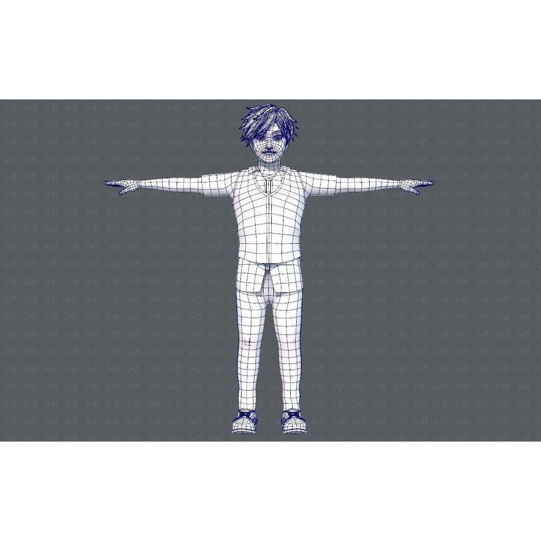 Base ManV06 Cartoon Character 3D Model – Low Poly, Game Ready, FBX - View 13