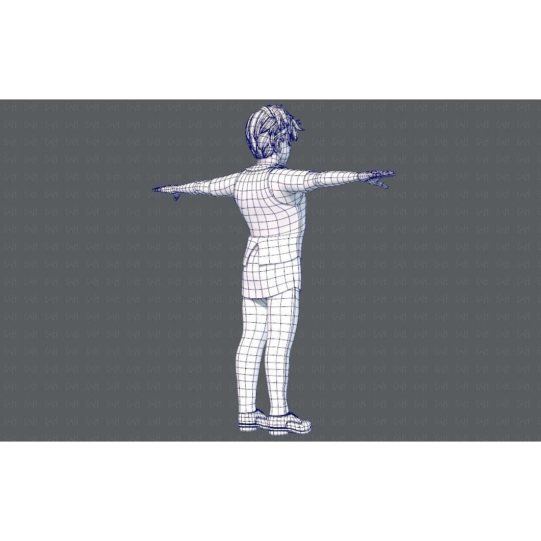 Base ManV06 Cartoon Character 3D Model – Low Poly, Game Ready, FBX - View 16