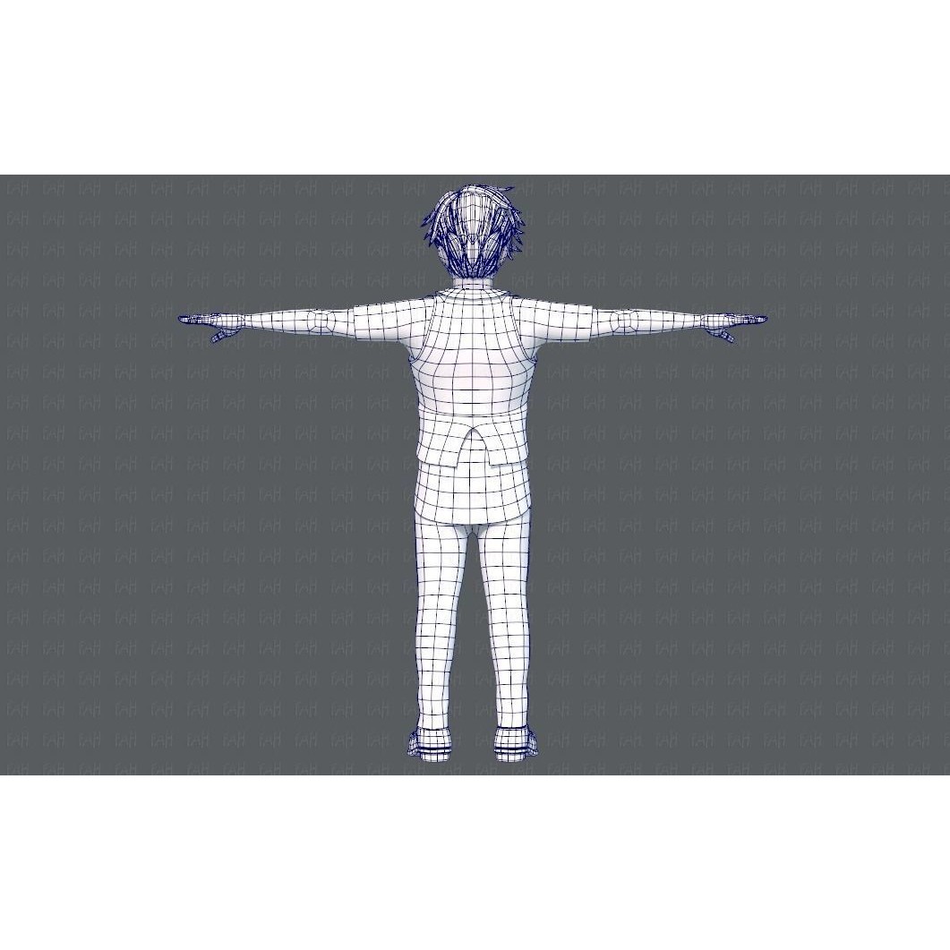Base ManV06 Cartoon Character 3D Model – Low Poly, Game Ready, FBX - View 17