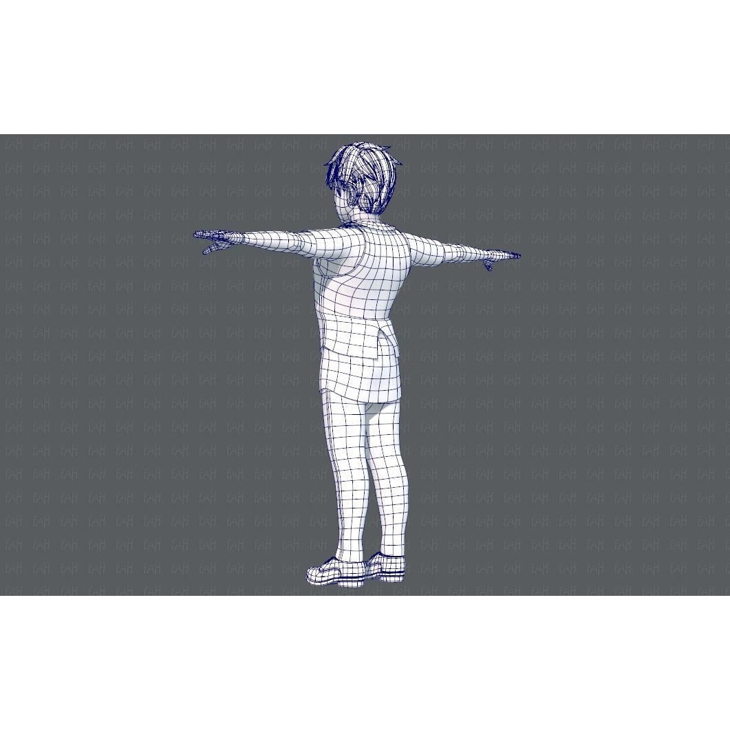 Base ManV06 Cartoon Character 3D Model – Low Poly, Game Ready, FBX - View 18