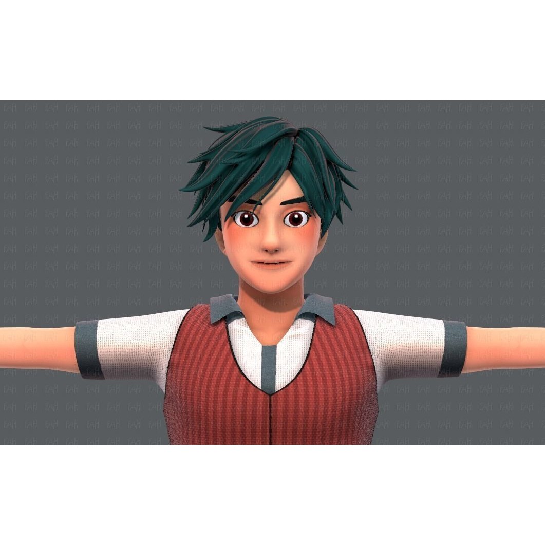 Base ManV06 Cartoon Character 3D Model – Low Poly, Game Ready, FBX - View 21