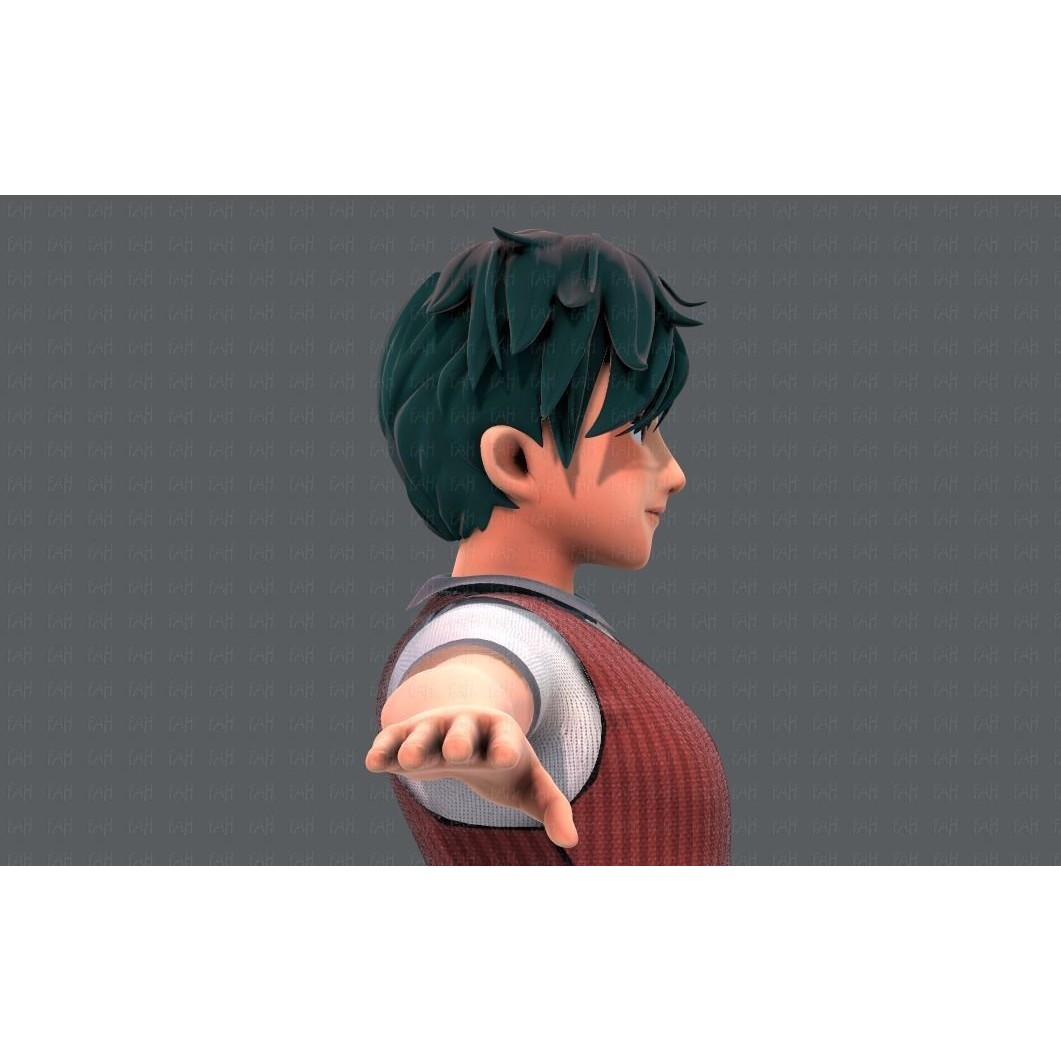 Base ManV06 Cartoon Character 3D Model – Low Poly, Game Ready, FBX - View 23