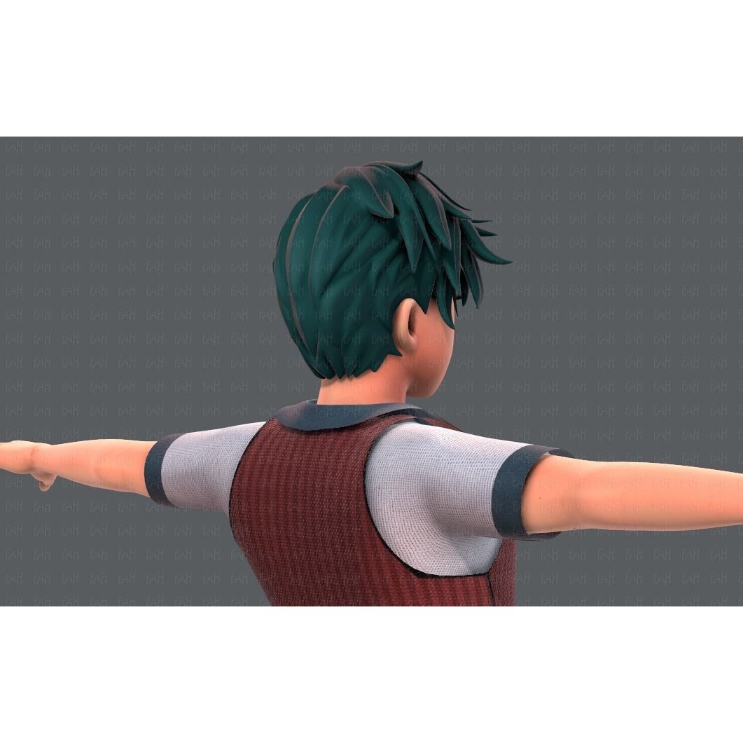 Base ManV06 Cartoon Character 3D Model – Low Poly, Game Ready, FBX - View 24