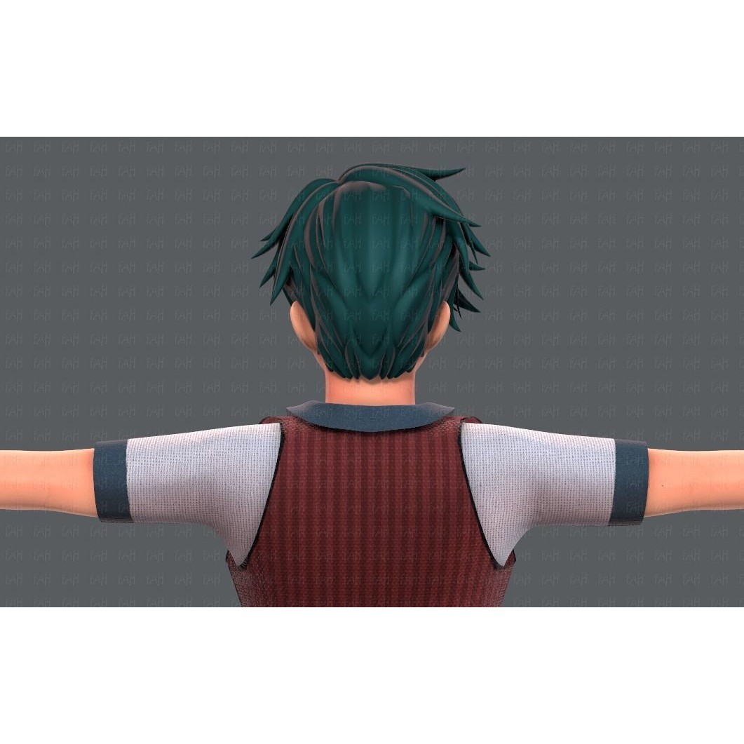 Base ManV06 Cartoon Character 3D Model – Low Poly, Game Ready, FBX - View 25