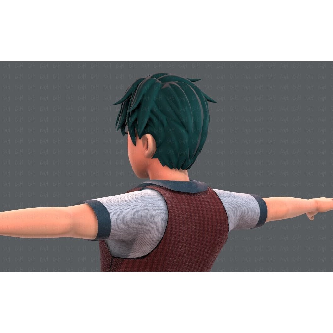 Base ManV06 Cartoon Character 3D Model – Low Poly, Game Ready, FBX - View 26