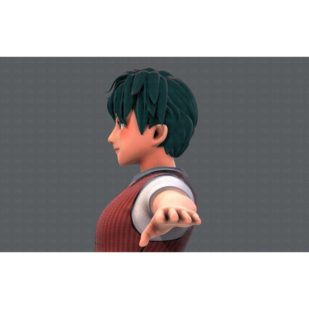 Base ManV06 Cartoon Character 3D Model – Low Poly, Game Ready, FBX - View 27