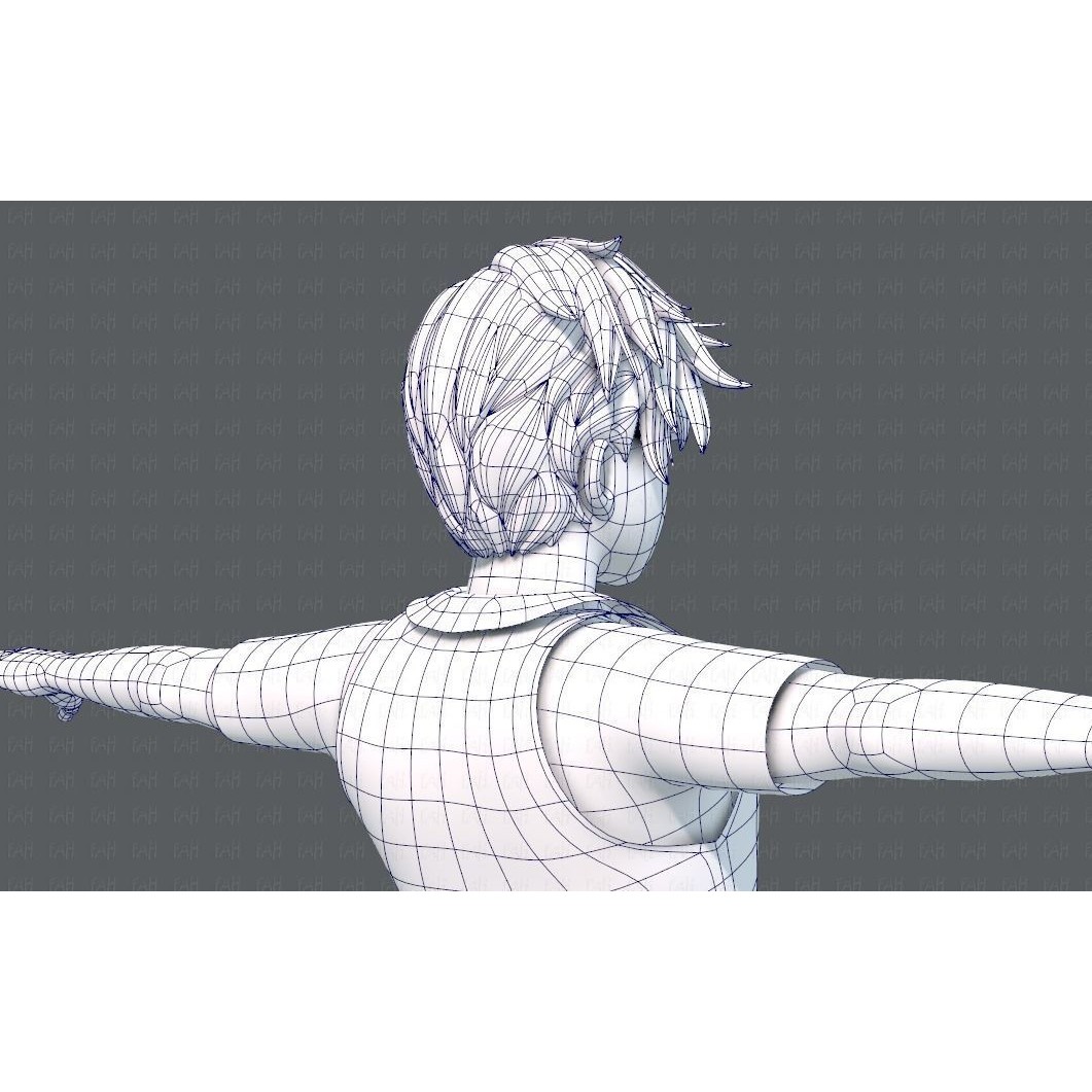 Base ManV06 Cartoon Character 3D Model – Low Poly, Game Ready, FBX - View 32