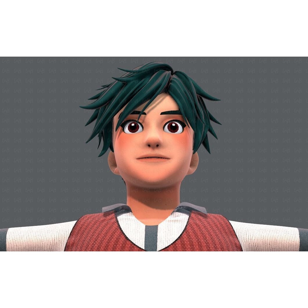 Base ManV06 Cartoon Character 3D Model – Low Poly, Game Ready, FBX - View 45
