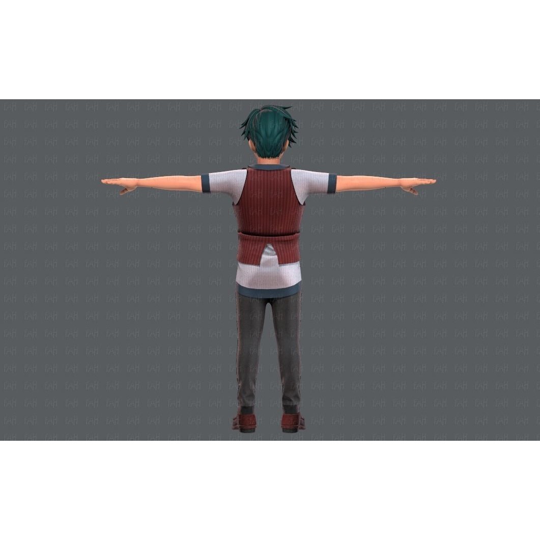 Base ManV06 Cartoon Character 3D Model – Low Poly, Game Ready, FBX - View 9