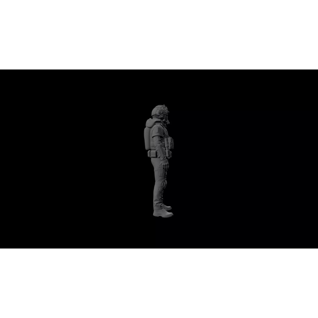 Armed Special Forces Soldier 3D Model – Low Poly Game Asset, FBX - View 5