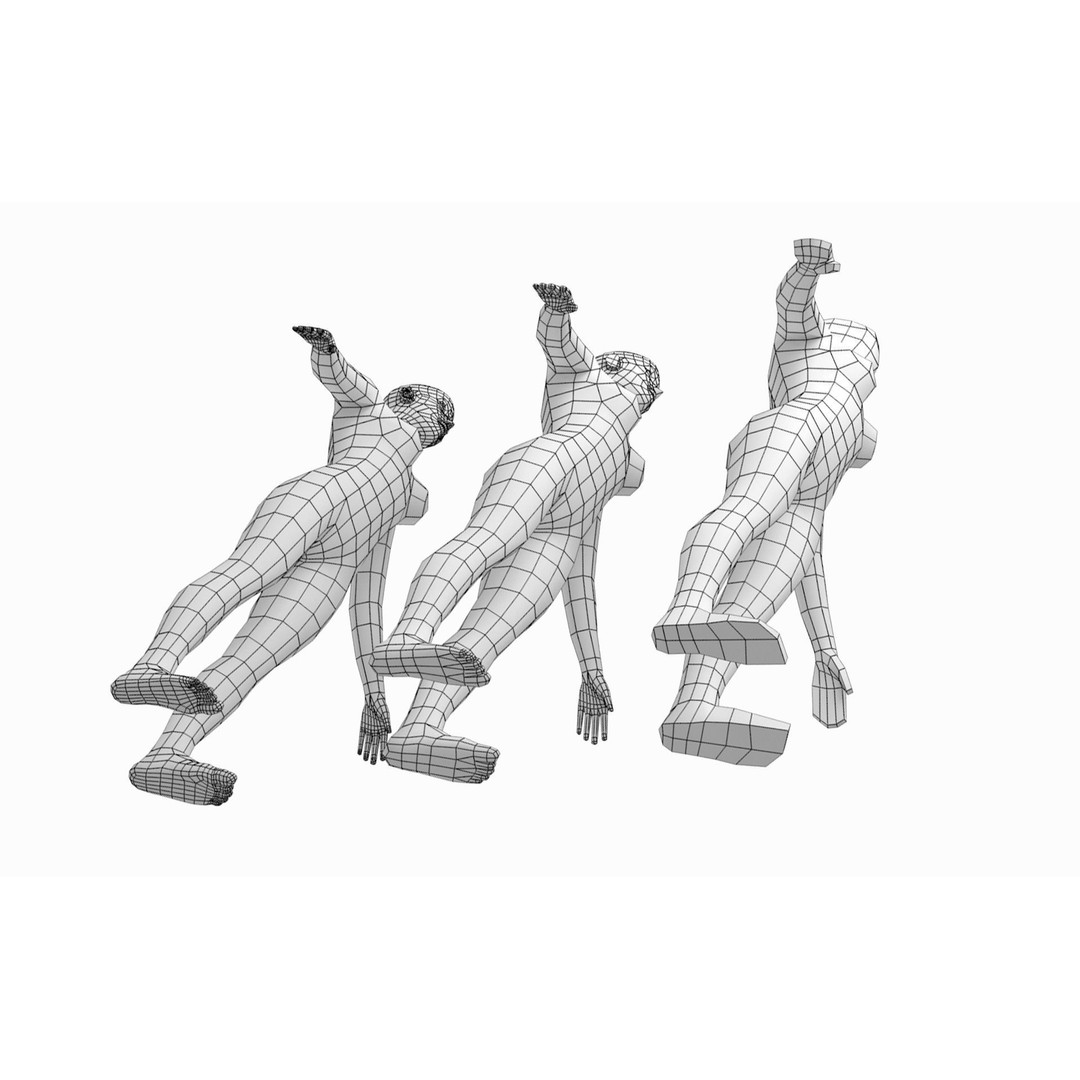 Natural Female 3D Model – Low Poly Base Mesh, FBX, Blender - View 13