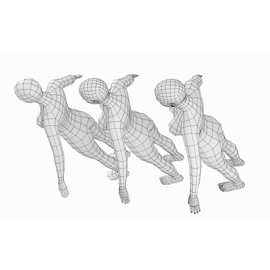 Natural Female 3D Model – Low Poly Base Mesh, FBX, Blender - View 15