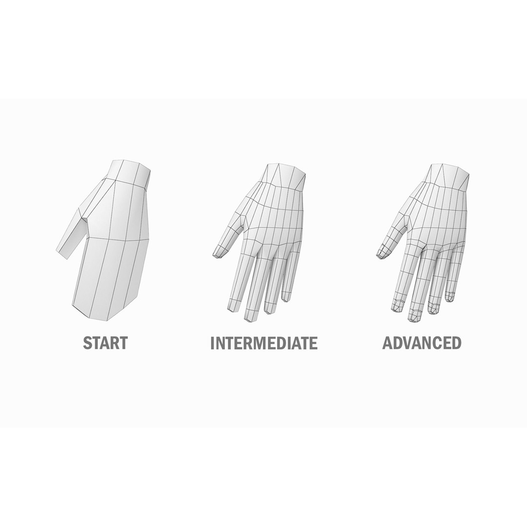 Natural Female 3D Model – Low Poly Base Mesh, FBX, Blender - View 20