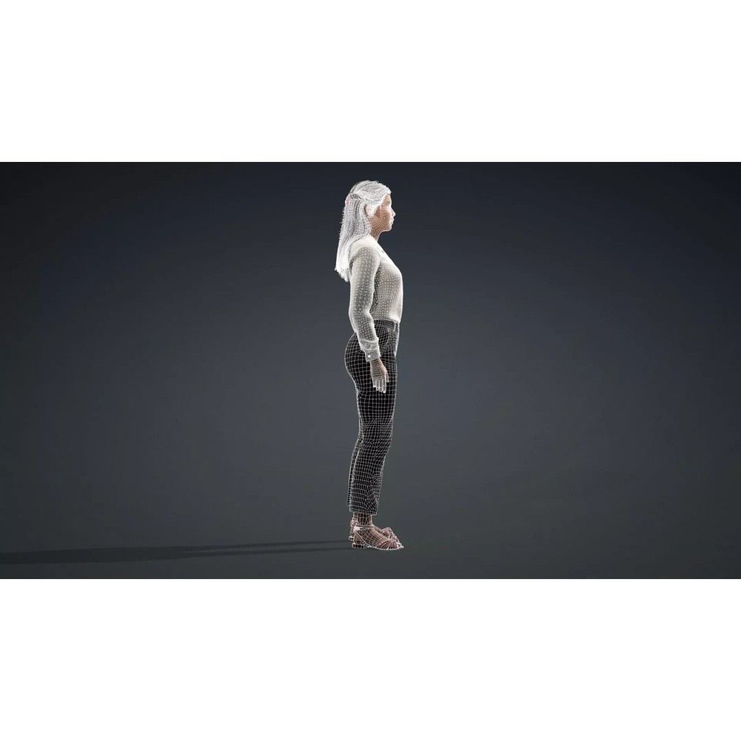 Beautiful Woman Character 3D Model – Rigged Game Asset, FBX - View 14