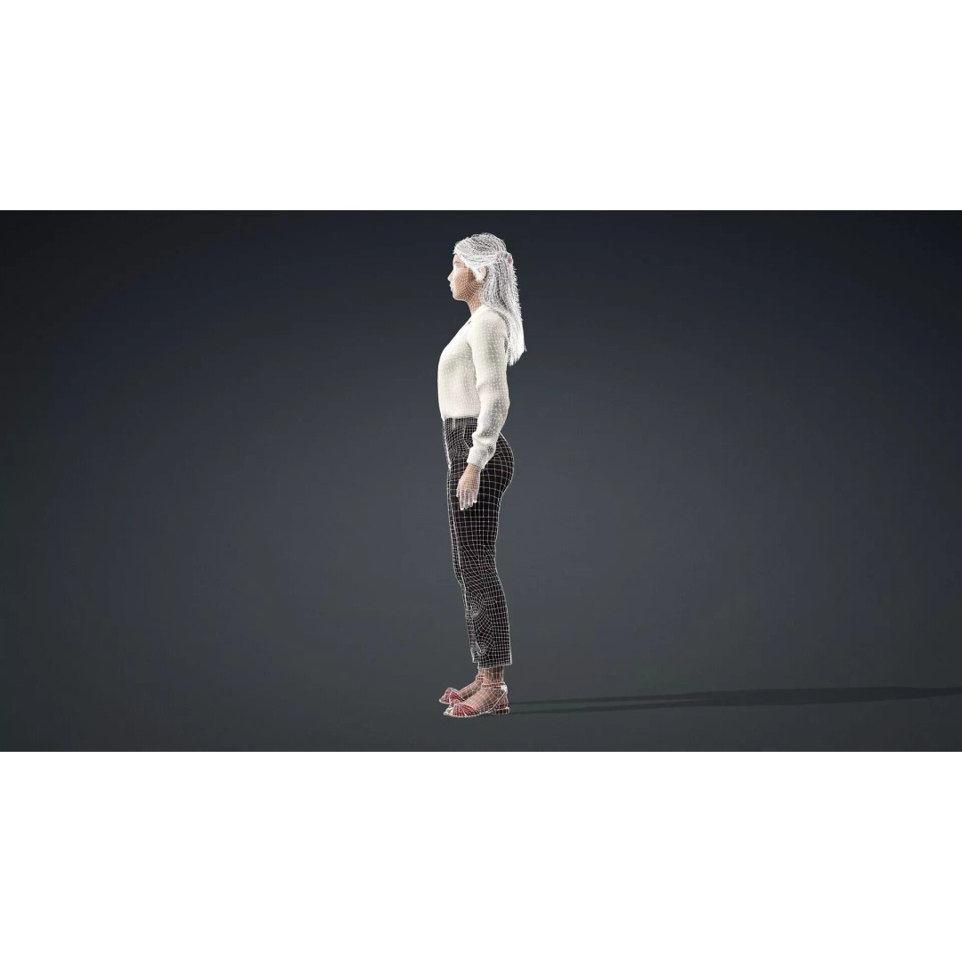 Beautiful Woman Character 3D Model – Rigged Game Asset, FBX - View 15