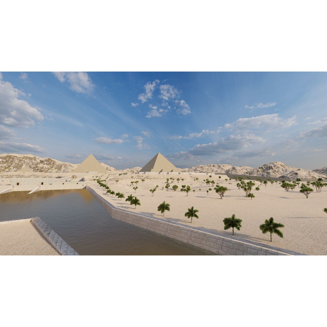 Ancient Egyptian Temple - Game-Ready 3D Model - View 14