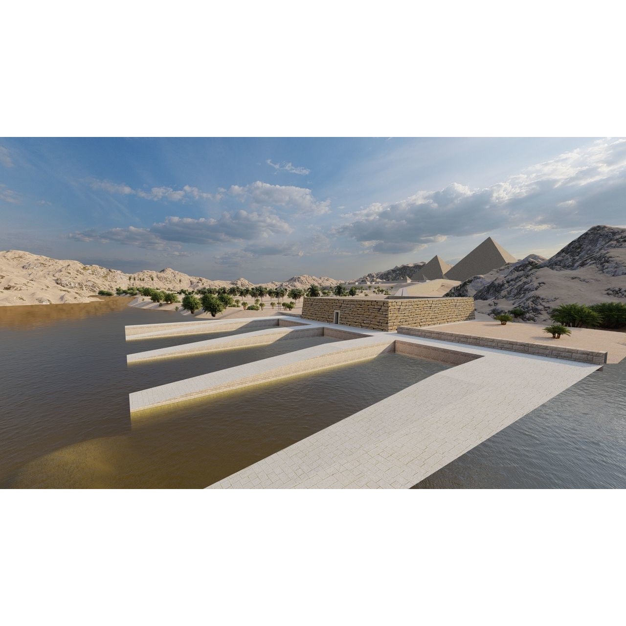 Ancient Egyptian Temple - Game-Ready 3D Model - View 28