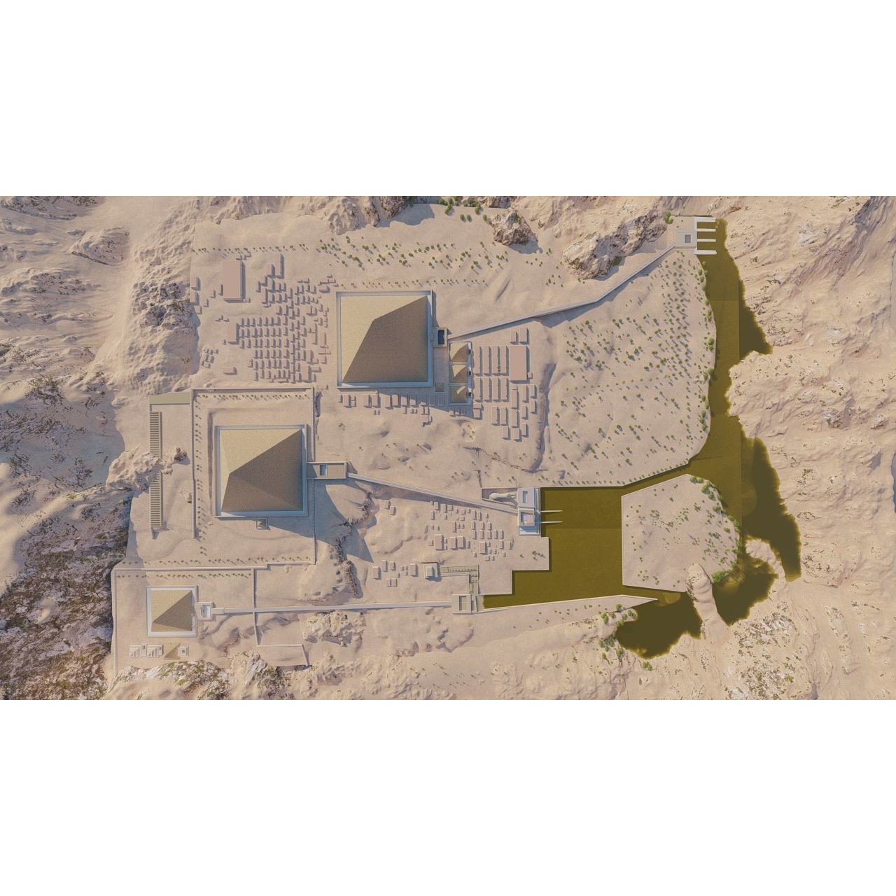 Ancient Egyptian Temple - Game-Ready 3D Model - View 3