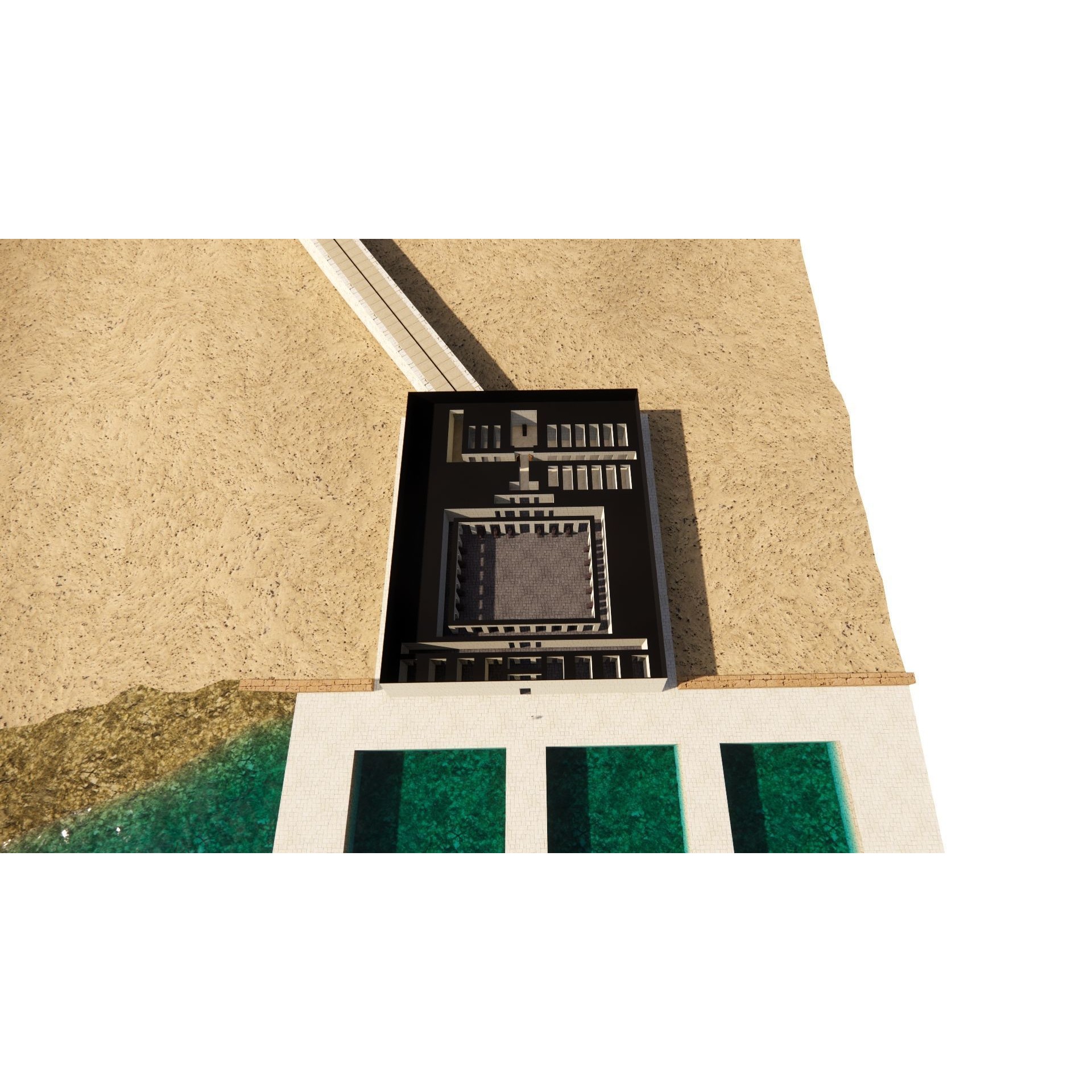 Ancient Egyptian Temple - Game-Ready 3D Model - View 32