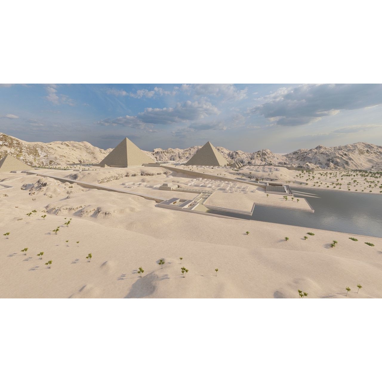 Ancient Egyptian Temple - Game-Ready 3D Model - View 4