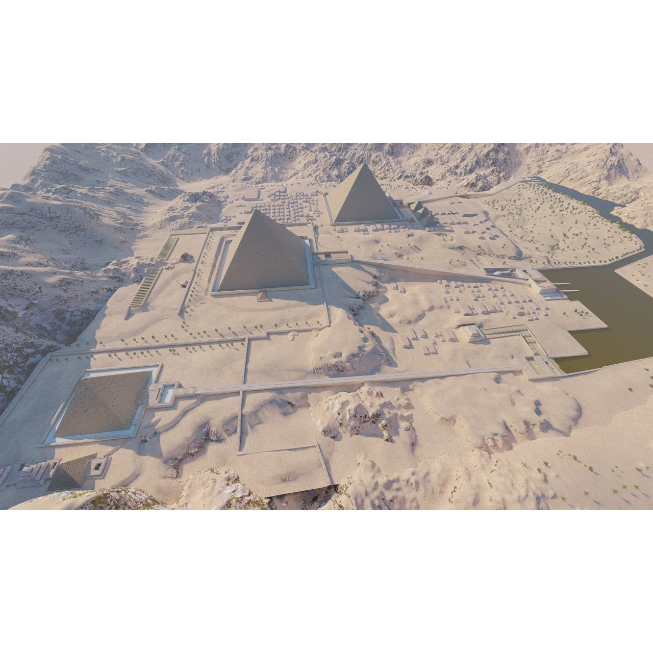 Ancient Egyptian Temple - Game-Ready 3D Model - View 5