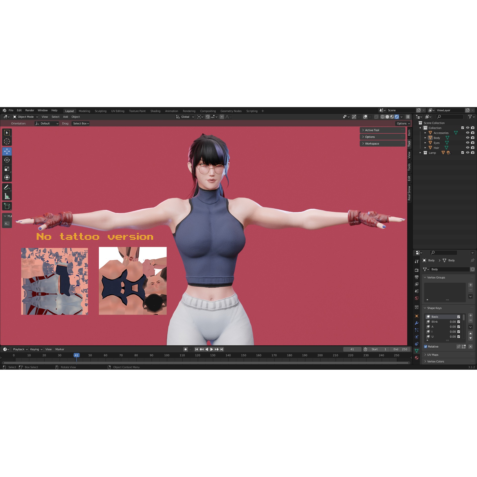 Rin - Low-Poly Game-Ready 3D Model - View 15