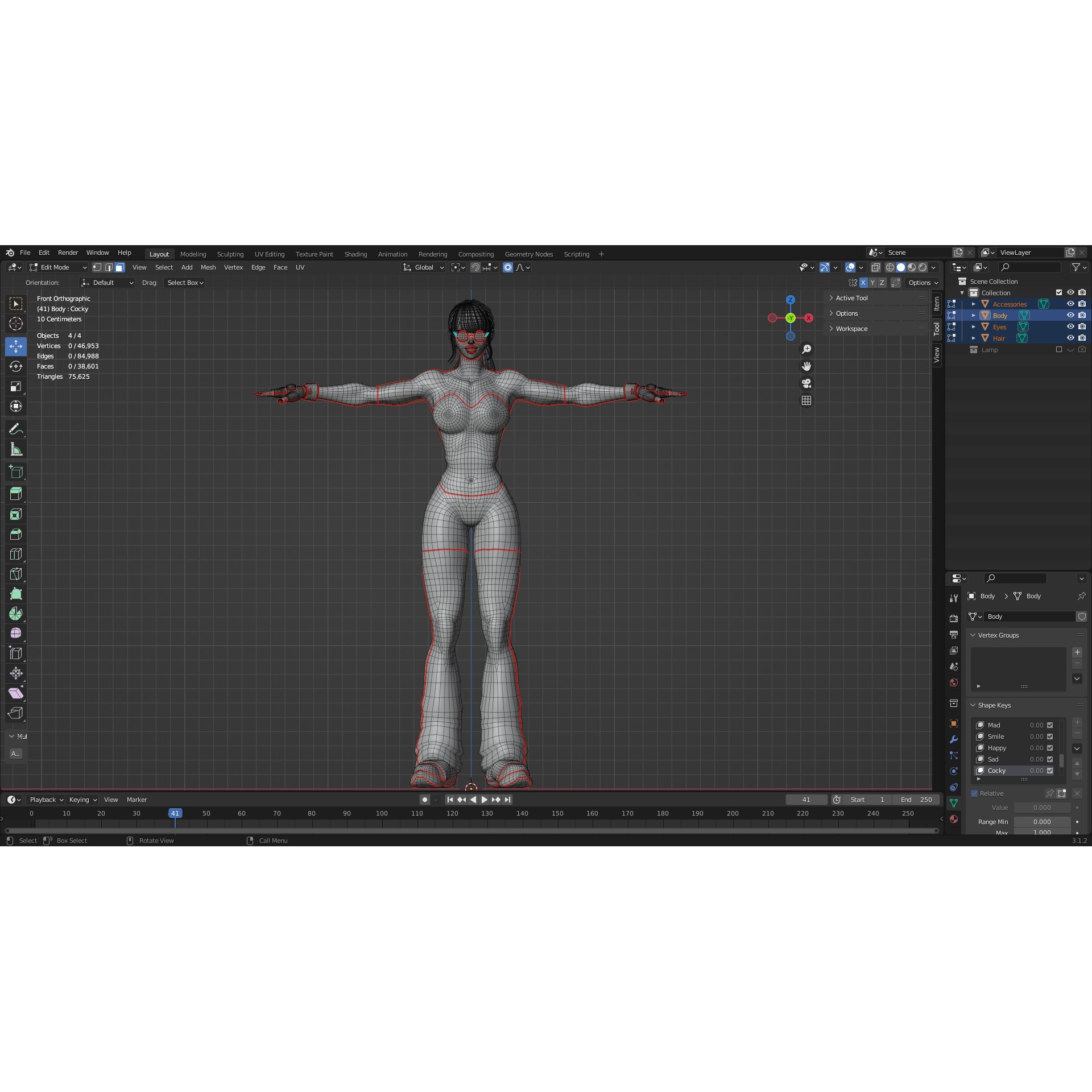 Rin - Low-Poly Game-Ready 3D Model - View 17