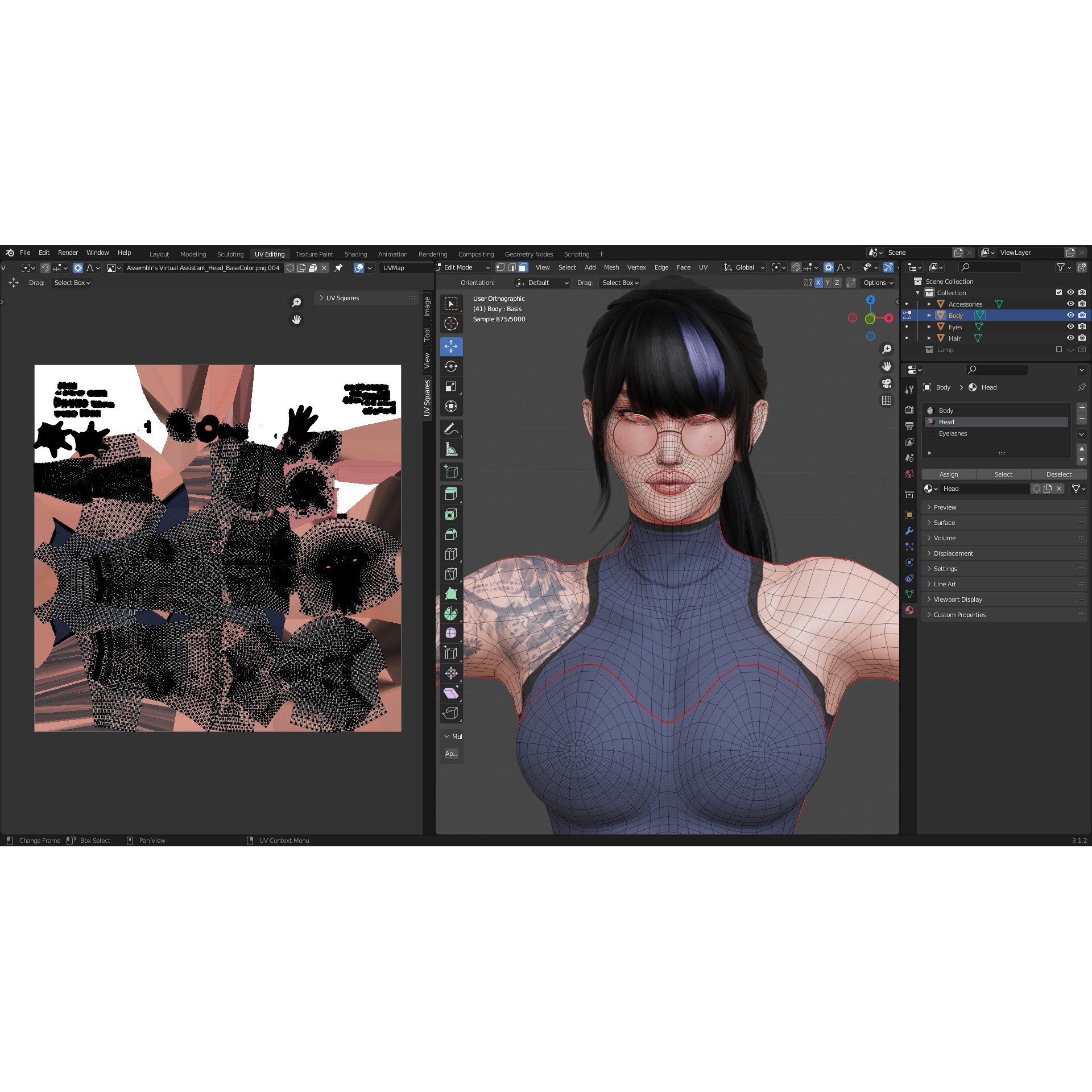 Rin - Low-Poly Game-Ready 3D Model - View 20